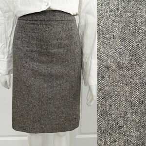 J. Crew Grey Wool High Waisted Pencil Skirt -Classic /Office/Business Casual